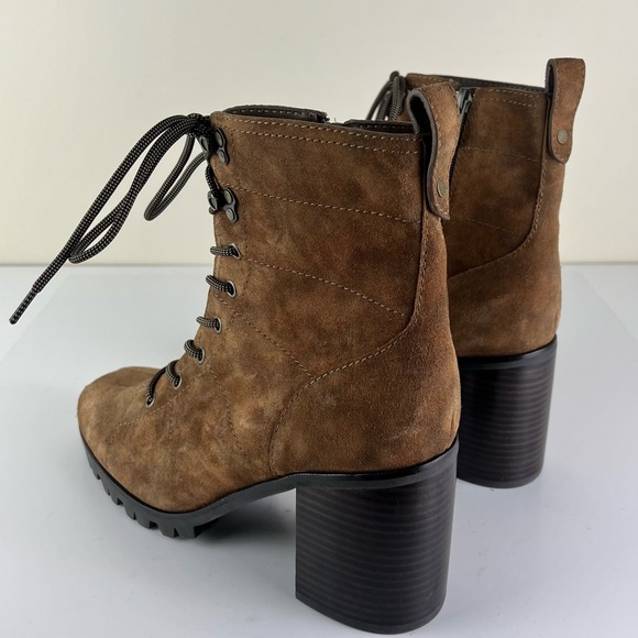 NEW PAIGE BROWN SUEDE ANKLE BOOTS - Picture 6 of 12